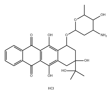 13-methyl-13-dihydrodaunorubicin 结构式
