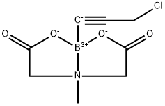(T-4)-[N-[(Carboxy-κO)methyl]-N-methylglycinato(2-)-κN,κO](3-chloro-1-propyn-1-yl)boron 结构式