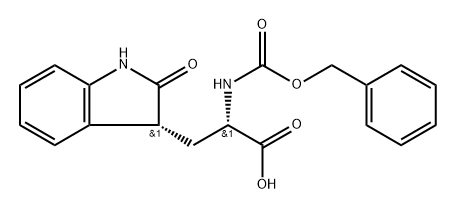 CBZ-(R,S)-2,3-二氢-2-氧杂色氨酸 结构式