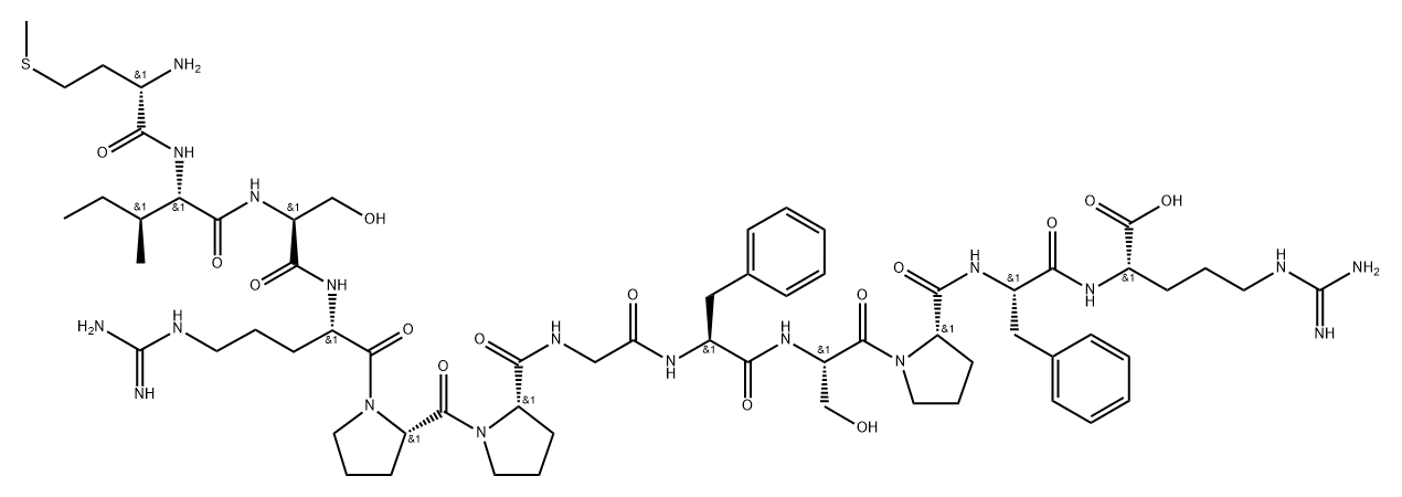 bradykinin, Met-Ile-Ser- 结构式