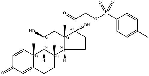 11β,17,21-Trihydroxy-pregna-1,4-diene-3,20-dione 21-p-Toluenesulfonate 结构式