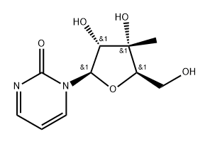 4-Deoxy-3'-beta-C-methyluridine 结构式