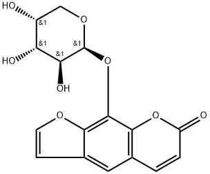 9-[(2S,3S,4R,5R)-3,4,5-三羟基氧杂-2-基]氧糠[3,2-G]色烯-7-酮 结构式