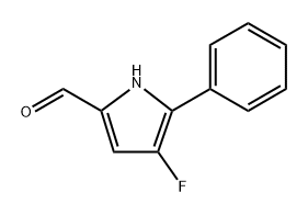 4-Fluoro-5-phenyl-1H-pyrrole-2-carboxaldehyde 结构式