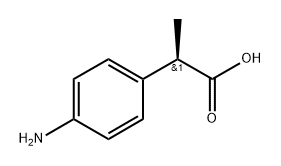 (2R)-2-(4-氨基苯基)丙酸 结构式