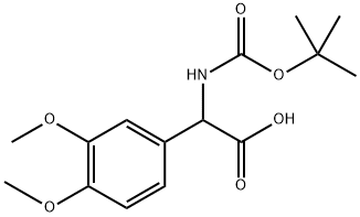 Benzeneacetic acid, α-[[(1,1-dimethylethoxy)carbonyl]amino]-3,4-dimethoxy- 结构式