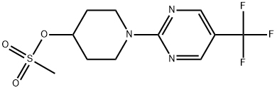 1-5-(Trifluoromethyl)-2-pyrimidinyl-4-piperidinol 4-methanesulfonate 结构式