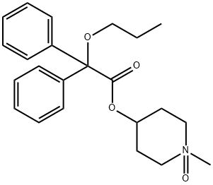 Benzeneacetic acid, α-phenyl-α-propoxy-, 1-methyl-1-oxido-4-piperidinyl ester 结构式