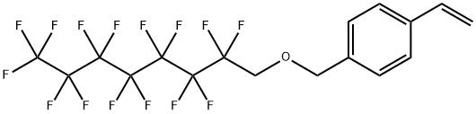 1-乙烯基-4- [[(2,2,3,3,4,4,5,5,6,6,7,7,8,8,8-十五氟辛基)氧基]甲基] 苯 结构式