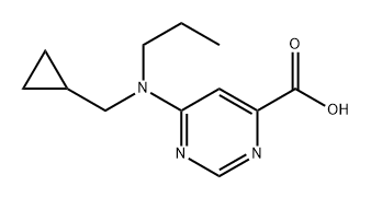 6-[(cyclopropylmethyl)(propyl)amino]pyrimidine-4-carboxylic acid 结构式