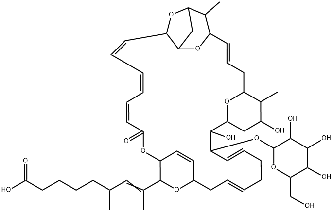 21-O-β-D-Glucopyranosylsorangicin A 结构式