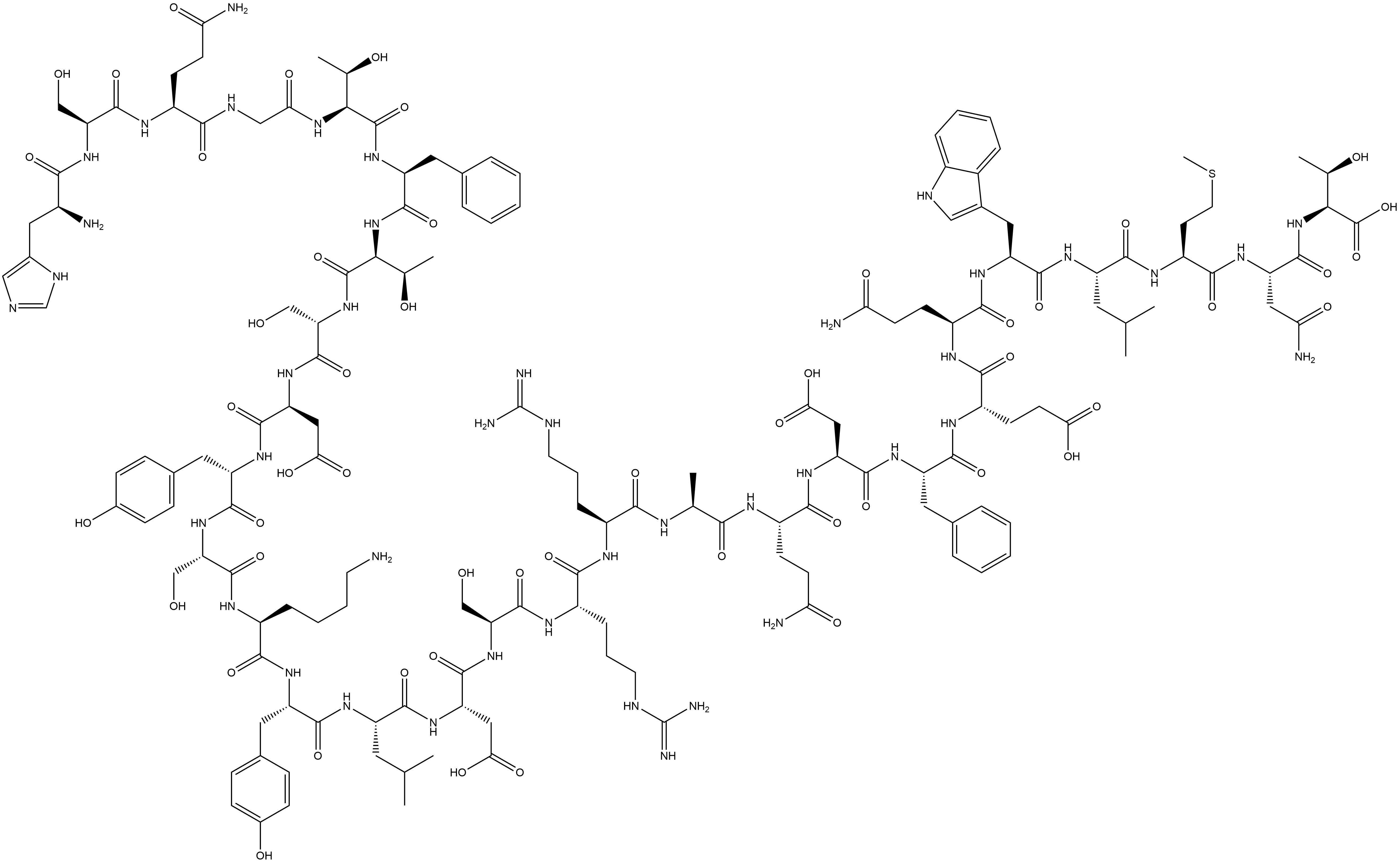 胰高血糖素杂质 6 四三氟乙酸 GLU 23-胰高血糖素) 结构式