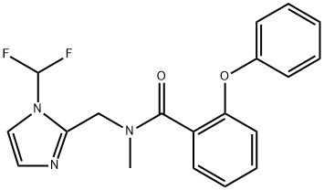 N-((1-(difluoromethyl)-1H-imidazol-2-yl)methyl)-N-methyl-2-phenoxybenzamide 结构式