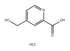 2-Pyridinecarboxylic acid, 4-(hydroxymethyl)-, hydrochloride (1:1) 结构式