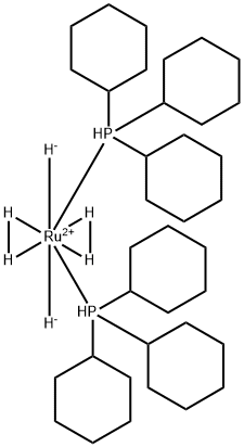 Ruthenium, bis(dihydrogen-κH1,κH2)dihydrobis(tricyclohexylphosphine)-, (HB-8-11-222'2'33)- 结构式