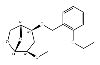 .beta.-D-ribo-Hexopyranose, 1,6-anhydro-3-deoxy-4-O-(2-ethoxyphenyl)methyl-2-O-methyl- 结构式