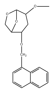 .beta.-D-ribo-Hexopyranose, 1,6-anhydro-3-deoxy-2-O-methyl-4-O-(1-naphthalenylmethyl)- 结构式