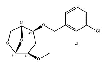 .beta.-D-ribo-Hexopyranose, 1,6-anhydro-3-deoxy-4-O-(2,3-dichlorophenyl)methyl-2-O-methyl- 结构式