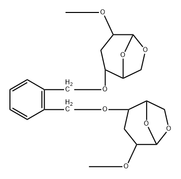 .beta.-D-ribo-Hexopyranose, 4,4-O-1,2-phenylenebis(methylene)bis1,6-anhydro-3-deoxy-2-O-methyl- 结构式