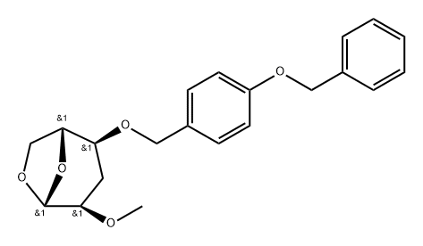 .beta.-D-ribo-Hexopyranose, 1,6-anhydro-3-deoxy-2-O-methyl-4-O-4-(phenylmethoxy)phenylmethyl- 结构式