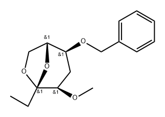 .beta.-D-ribo-3-Octulopyranose, 3,8-anhydro-1,2,5-trideoxy-4-O-methyl-6-O-(phenylmethyl)- 结构式