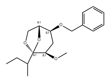 .beta.-D-ribo-4-Nonulopyranose, 4,9-anhydro-1,2,3,6-tetradeoxy-3-methyl-5-O-methyl-7-O-(phenylmethyl)- 结构式