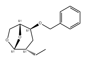 .beta.-D-arabino-Hexopyranose, 1,6-anhydro-2,3-dideoxy-2-ethyl-4-O-(phenylmethyl)- 结构式