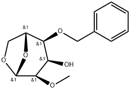 .beta.-D-Allopyranose, 1,6-anhydro-2-O-methyl-4-O-(phenylmethyl)- 结构式