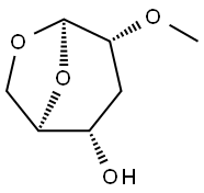 .beta.-D-ribo-Hexopyranose, 1,6-anhydro-3-deoxy-2-O-methyl- 结构式