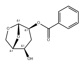 .beta.-L-ribo-Hexopyranose, 1,6-anhydro-3-deoxy-, 2-benzoate 结构式