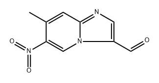 7-methyl-6-nitroimidazo[1,2-a]pyridine-3-carbaldehyde 结构式