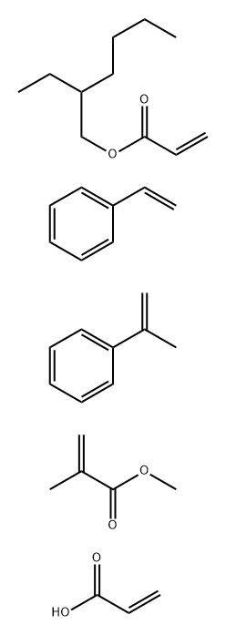 2-Propenoic acid, 2-methyl-, methyl ester, polymer with ethenylbenzene, 2-ethylhexyl 2-propenoate, (1-methylethenyl)benzene and 2-propenoic acid 结构式