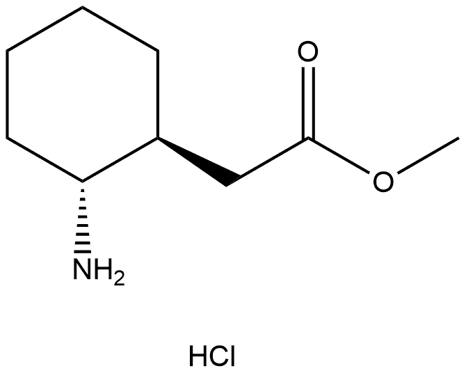 Cyclohexaneacetic acid, 2-amino-, methyl ester, hydrochloride (1:1), (1S,2R)- 结构式