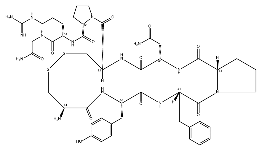 argipressin, Pro(4)- 结构式