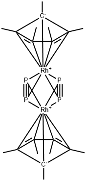 Rhodium, bis[μ-(diphosphorus-P,P':P,P')]bis[(1,2,3,4,5-η)-1,2,3,4,5-pentamethyl-2,4-cyclopentadien-1-yl]di- (9CI) 结构式