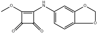 3-(苯并[D][1,3]二恶英-5-基氨基)-4-甲氧基环丁烯-3-烯-1,2-二酮 结构式