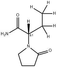 Levetiracetam-d6 [2,3,3,4,4,4-bu1yramide-d6)	 结构式
