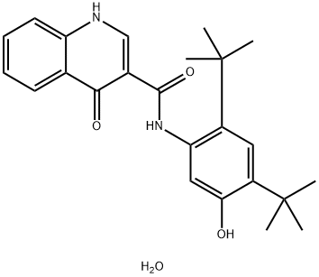 (Z)-N-(2,4-DI-TERT-BUTYL-5-HYDROXYPHENYL)-4-OXO-1,4-DIHYDROQUINOLINE-3-CARBIMIDIC ACID HYDRATE 结构式