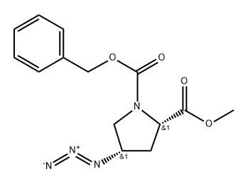 1-Benzyl 2-methyl (2S,4S)-4-azidopyrrolidine-1,2-dicarboxylate 结构式