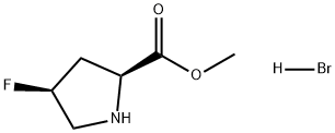 L-Proline, 4-fluoro-, methyl ester, hydrobromide, cis- 结构式