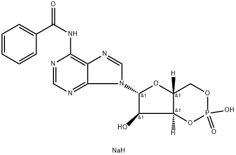 N6-benzoyl-Cyclic AMP (sodium salt) 结构式