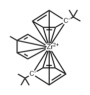 Zirconium, bis[(1,2,3,4,5-eta)-1-(1,1-dimethylethyl)-2,4-cyclopentadie ne-1-yl][(1,2,3,4-eta)-2-methyl-1,3-butadiene]- 结构式