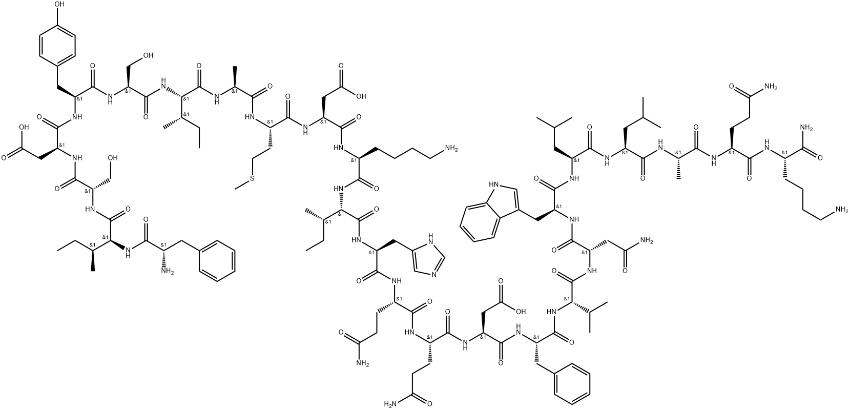 GASTRIC INHIBITORY POLYPEPTIDE (6-30) AMIDE (HUMAN) 结构式