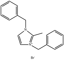 1H-Imidazolium, 2-methyl-1,3-bis(phenylmethyl)-, bromide (1:1) 结构式