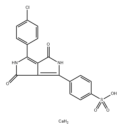 Benzenesulfonic acid, 4-4-(4-chlorophenyl)-2,3,5,6-tetrahydro-3,6-dioxopyrrolo3,4-cpyrrol-1-yl-, calcium salt (2:1) 结构式