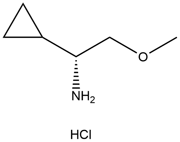 (R)-1-cyclopropyl-2-methoxyethan-1-amine hydrochloride 结构式