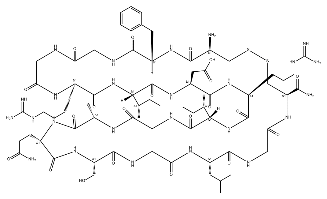 atrial natriuretic factor (7-23)amide 结构式