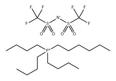 三丁基己基鏻双(三氟甲烷磺酰)亚胺盐 结构式