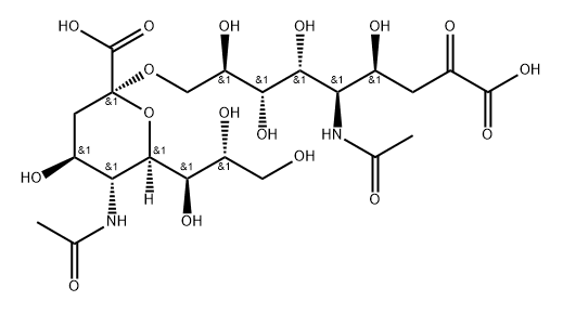 N-Acetyl-9-O-(N-acetyl-β-neuraminosyl)-neuraminic Acid 结构式