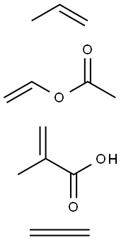 2-Propenoic acid, 2-methyl-, polymer with ethene, ethenyl acetate and 1-propene 结构式